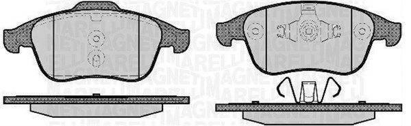 MAGNETI MARELLI Комплект тормозных колодок, дисковый тормоз 363916060670